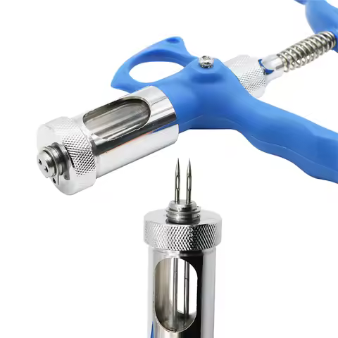 1 Pc 5ml Poultry ChickenPox Vaccine Thorn Double Needle Syringe Chicken Automatic Continuous Syringe