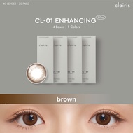 Clairis 1 Day (เซ็ต 4 กล่อง 20 คู่) สี Enhancing Brown รุ่น CL-01 ENHANCING คลาร์ไอริส คอนแทคเลนส์รา
