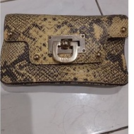 DKNY Clutch Bag with Authentic Snakeskin Motif