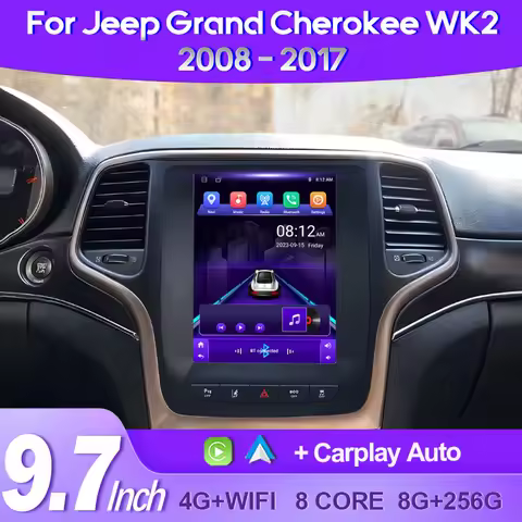 QSZN For Jeep Grand Cherokee WK2 2008 - 2017 Car Radio Android 13 Multimedia Video Player GPS AI Voi