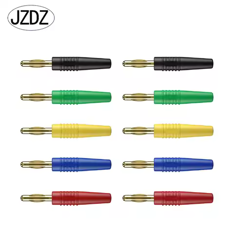 JZDZ 10pcs 2.5mm Banana Plug Gold Plated Banana Pin Electrical Connector Accessories 10006