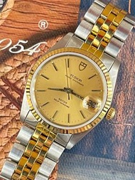 🌈🌈新貨返啦🌈🌈Tudor Prince Oyster Date 74033 連原裝Tudor金鋼帶 👔🖤勞的勞底 34mm 淨錶🖤狀態一流👍🏻👍🏻VU755 （旺角店）