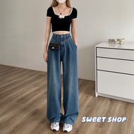 Sweet ️ Puffy Leg Spring Jeans 40 Inches Straight Denim/C82