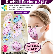 ASLI Masker Duckbill Anak | Masker Anak Duckbill 3ply | Masker