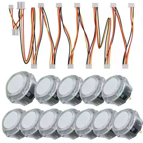 QANBA Gravity KS Arcade Buttons Arcade Joystick Accessories RGB LED Illuminated Buttons Arcade Stick
