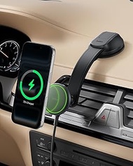 Belkin Wireless Car Charger, Magnetic Car Dash Mount w/ 1M USB C Cable, Qi2 MagSafe Compatible Fast 