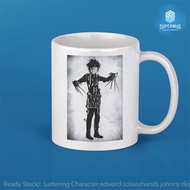 Mug Design Lettering Character edward scissorhands johnny depp