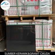 PROMO Granit 60x60 Hitam Pekat Polos Glossy Kw1 | Icera Imperial Black BERKUALITAS
