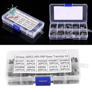 sanhui200Pcs BC337 to C1815 Transistor Kit Silicon Transistors NPN TO-92 PNP
