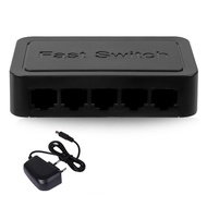 Mini 5 Port Network Switch Ethernet Switch Internet Splitter Desktop 10/100/1000Mbps RJ45 Hub, Gigabit