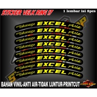 Takasago EXCEL asia rim sticker Motorcycle Rim Sticker