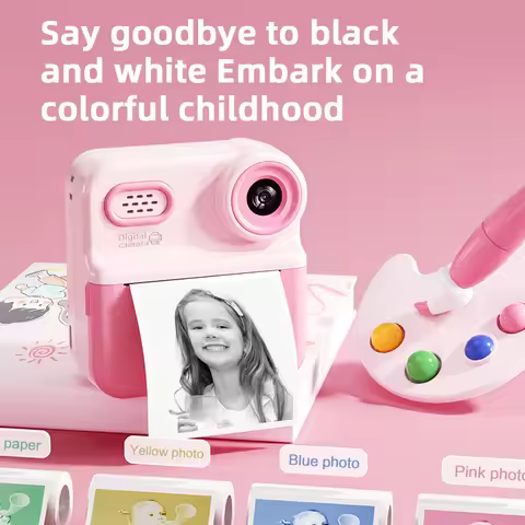 1080P Children Digital Camera Instant Print for Kids Thermal Print Camera Instant Photo Printing Cam