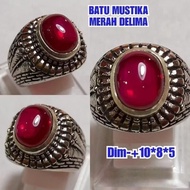 CINCIN BATU MUSTIKA MERAH DELIMA CRYSTAL NATURAL