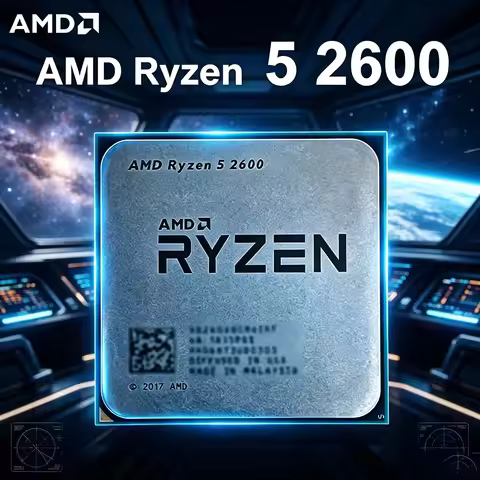 AMD Ryzen 5 2600 R5 2600 Six-Core Twelve-Thread CPU Processor Socket AM4 3.4GHz 65W YD2600BBM6IAF