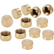 Solimeta Solid Brass Refill 1lb Propane Tank Cap, Propane Bottle Cap Prevent Gas Leaking, 12 Packs