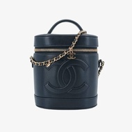 CHANEL Black Lambskin Vanity Case Bag