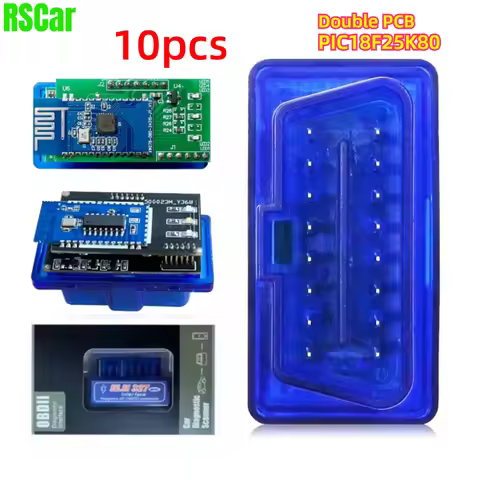 10PCS V1.5 Bluetooth 2PCB with PIC18F25K80 Chip Super MinI ELM327 OBD II Scanner ELM 327 BT OBD2 Car