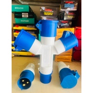 Portable Single Phase 3 Pin 16A Industrial Plug+Socket Set, Split 3 Industrial 1 Phase 3 Pin 16A