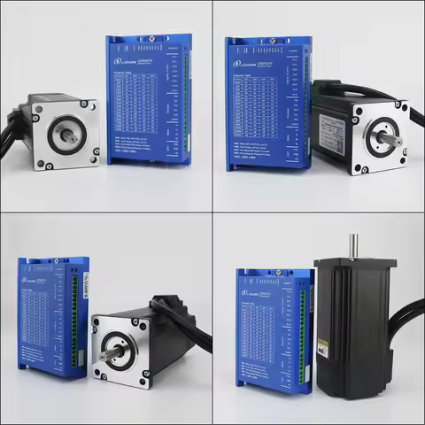 Closed loop stepper motor Nema24 4.5Nm 4.8Nm with closed loop stepper driver LCDA257C 6A DC20-50V st