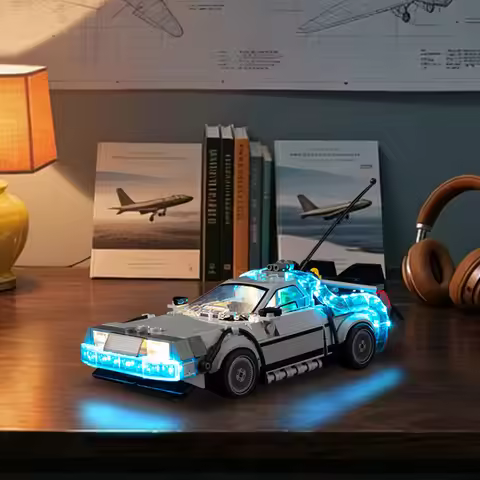 LED Light Set Suitable for Lego Time Machine from Back to the Future Car 77256 Building Blocks Lamp