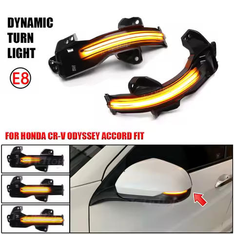 Dynamic LED Turn Signal Lamp Side Mirror Light For Honda CRV Accord FIT GK5 XRV Greiz Odyssey FIT Se