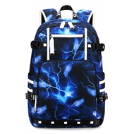 Secondary School Bag for Boy High School Backpack Student Durable Bagpack Lightning Print Elements