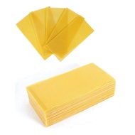 HAPPY TIME-30Pcs Beeswax Sheets Natural Wax Foundation for Bee Frames Bee Foundation Sheets for Cand