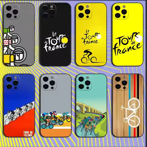 T-Tour De France Bike Phone Case For iPhone 16,15,14,13,12,11,Pro,X,XS,Max,XR,Plus,Mini Soft Black C