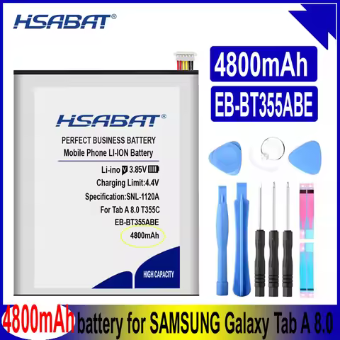 HSABAT EB-BT355ABE 4800mAh Battery for Samsung Galaxy Tab A 8.0 T355 T355C SM-T355 SM-T350 SM-P350 P