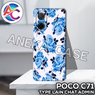 AC47/Case poco C71/Flower Motif/softcase poco C71/casing poco C71 Silicone poco C71