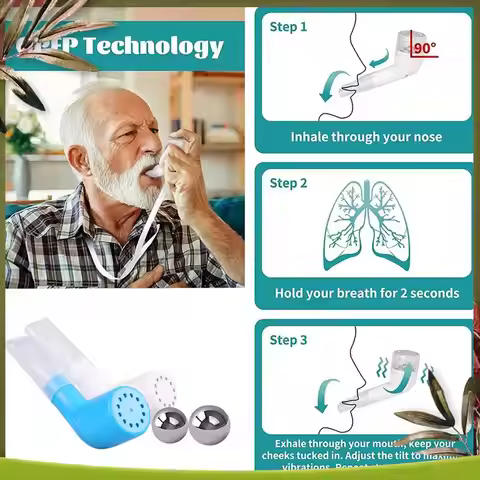 Mucus Removal Device Lung Expander Breathing Exercise Respiratory Muscle Trainer Phlegm Remover Clea