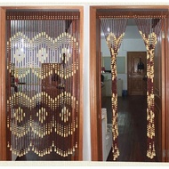 #Bidai Kayu Tirai Pintu# Handmade Solid Wood Beads Door Curtain Porch Divider Partition Home Decoration Living room / Bathroom / Bedroom Fengshui Hanging Strips Beaded Curtain