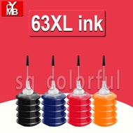 HP 63 ink HP 63XL ink HP63 ink HP63XL refillable ink compatible for HP 1112  2132  2136  2130 5200 4