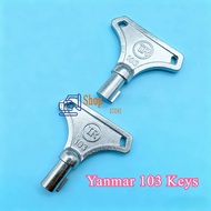 2 PCS 123482-91291 Excavator Ignition Key for Yanmar Marine 103 Keys