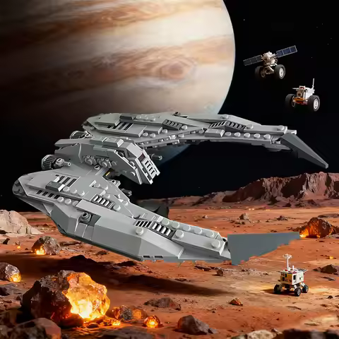 Classic Movie Galactica Cylon Raider‌ Space Fighter Building Blocks Toys Starfighter