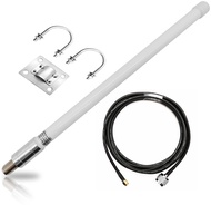 1090MHz 978MHz Dual Band ADS-B Antenna N-Type Female Outdoor 5dBi Fiberglass Antenna + 10ft N-Male t