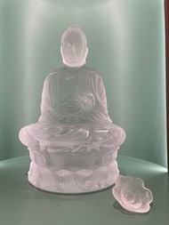 Lalique水晶佛像擺件