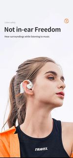 尖沙咀店取令你更有信心！全新現貨！ WiWU Wireless Sport Earphone Bluetooth Air Conduction Lightweight Headset 耳機 earbu