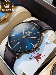 OLEVS | นาฬิกาผู้ชายบางและกันน้ำ