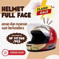 Full Face Helmet for Children Ages 2 3 4 5 6 Years Original SNI Spiderman Ironman Batman Character M