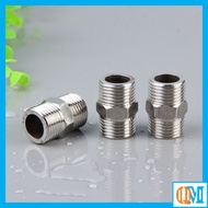 Dual stainless steel phi 21(dn15-1/2''), Double cast, connector with 2 external thread ends 2.1cm po