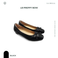 LA BELLA  รองเท้าคัชชูหนังแกะ รุ่น LB PREPPY BOW  - BLACK