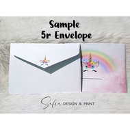 5r Envelope Customize/Personalize 180 & 230 gsm white Envelope