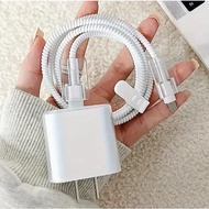 IPHONE PLAIN TRANSPARENT Charger Case 18/ 20 Wattiphone Data Cable End Charger Protective Case