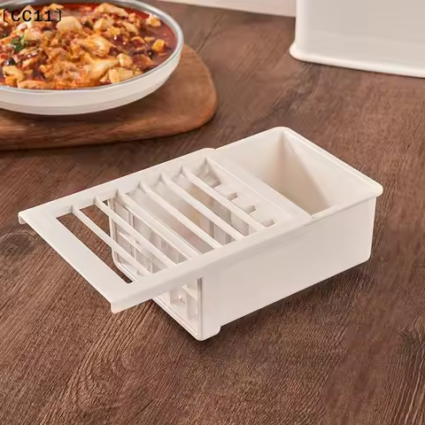 Food Grade Tofu Cutter Quick Even Cutting Non Slip Handle Diced Plastic Mold For Home Kitchen Food P