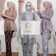 HITAM (Guaranteed+Free Shipping) Aurel Shawl Kebaya Suit - Party Kebaya - Teenagers - Graduation - F