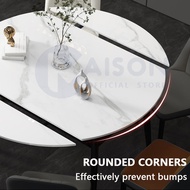 KK Extendable Folding Round HDB Sintered Stone Dining Set Foldable Table