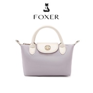 FOXER sling bag for women fabric top handle bag shoulder strap can be adjusted