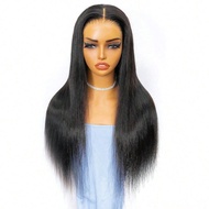 180% ความหนาแน่น ราคาประหยัด ผมยาวตรง พร้อมใช้งาน วิก Wig ที่ได้รับการฟอกสีและเคาะแล้ว พร้อมตัดลูกไม