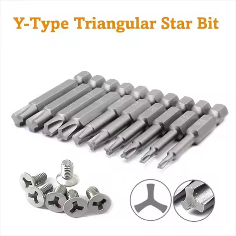 10 Piece Set Multipurpose Y Type Screwdriver Bit Precision 50mm Length Tri-wing Screw Wrench Y3 Y4 Y